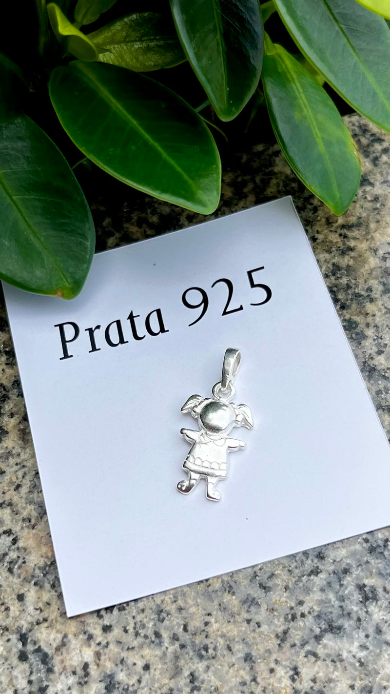 Pingente Menina Achatado G