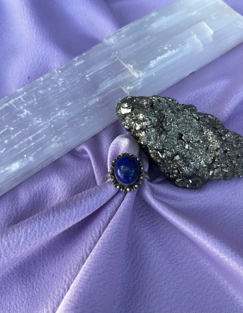 Anel Lápis Lazuli X N°19
