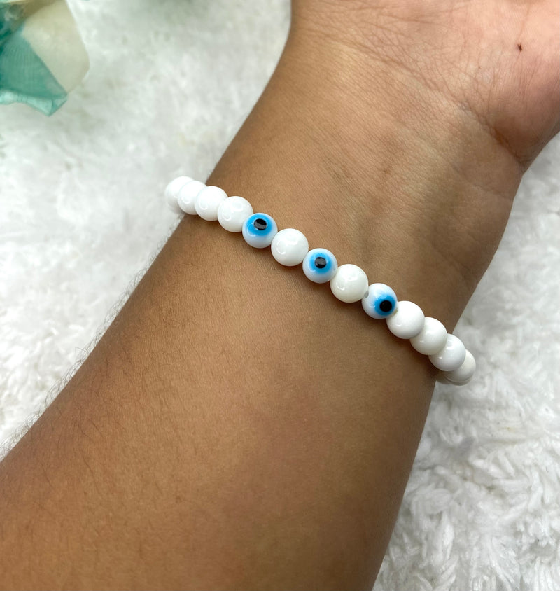 Pulseira Madre Perola C/ Olho Grego III