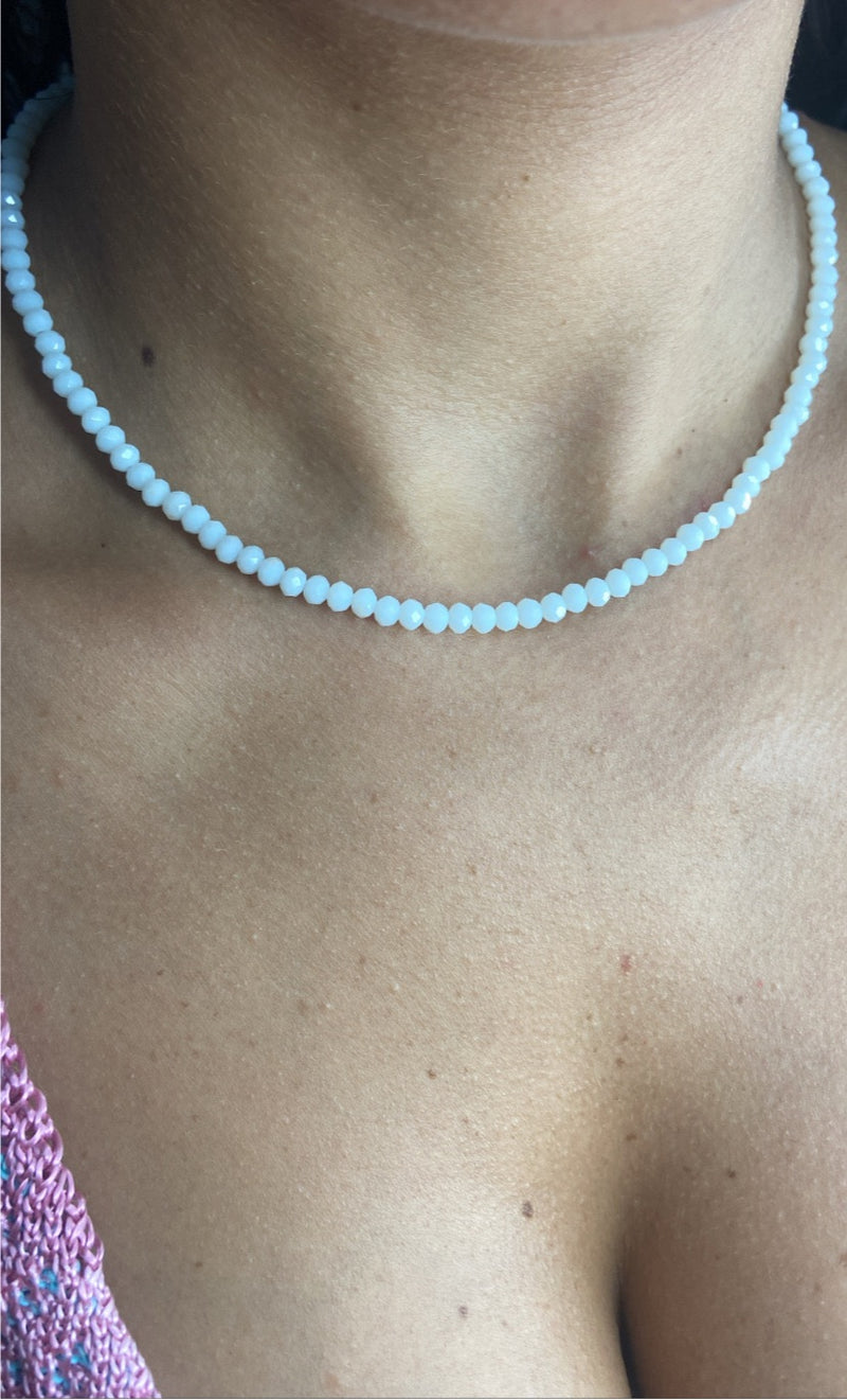 Choker Swarovisk Branco